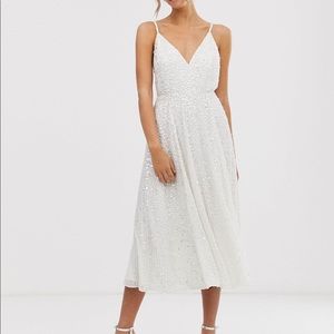 ASOS EDITION Eva embellished cami midi wedding dress